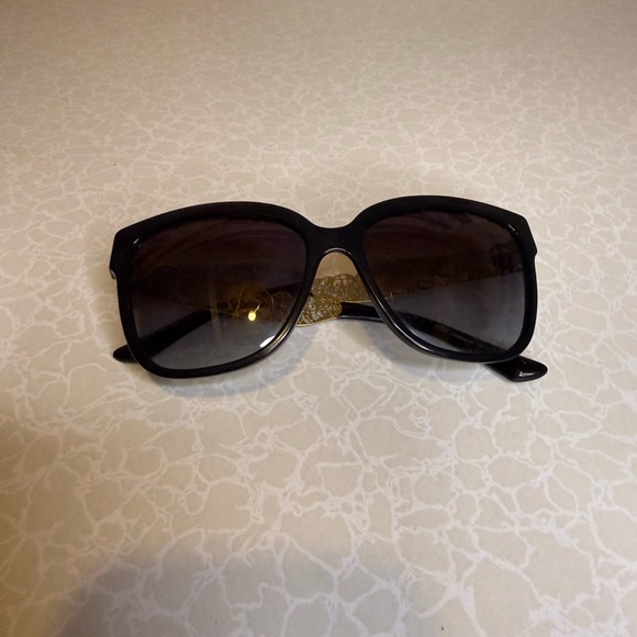 Dolce & Gabbana Sunglasses with Black Frame and Gold Filigree - Picture 2 of 5